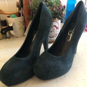 Jessica Simpson suede heels
